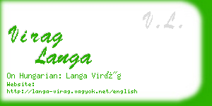 virag langa business card